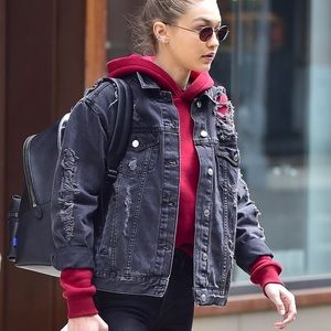 Distressed TopShop jean jacket